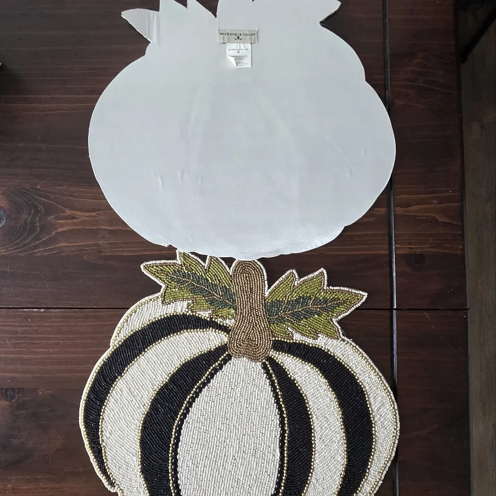 MacKenzie-Childs Tuxedo Pumpkin Placemats - Set of 2 - Picture 6 of 13